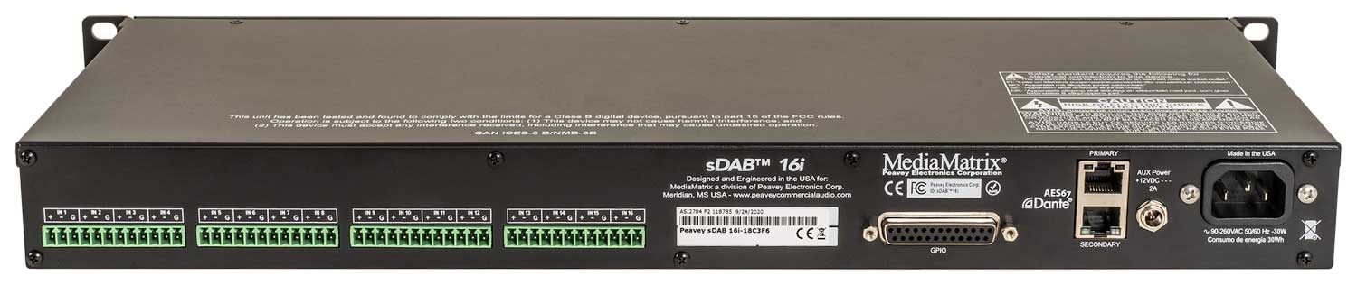 Peavey MediaMatrix sDAB 16i