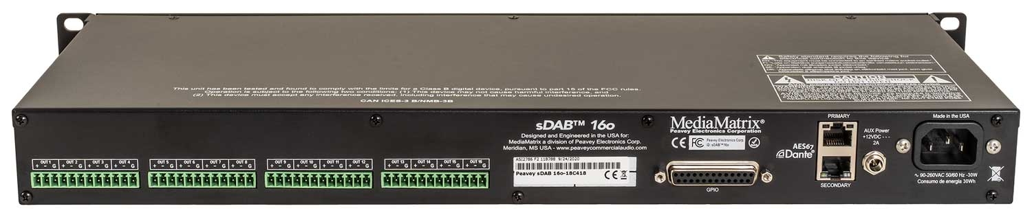 Peavey MediaMatrix sDAB 16o