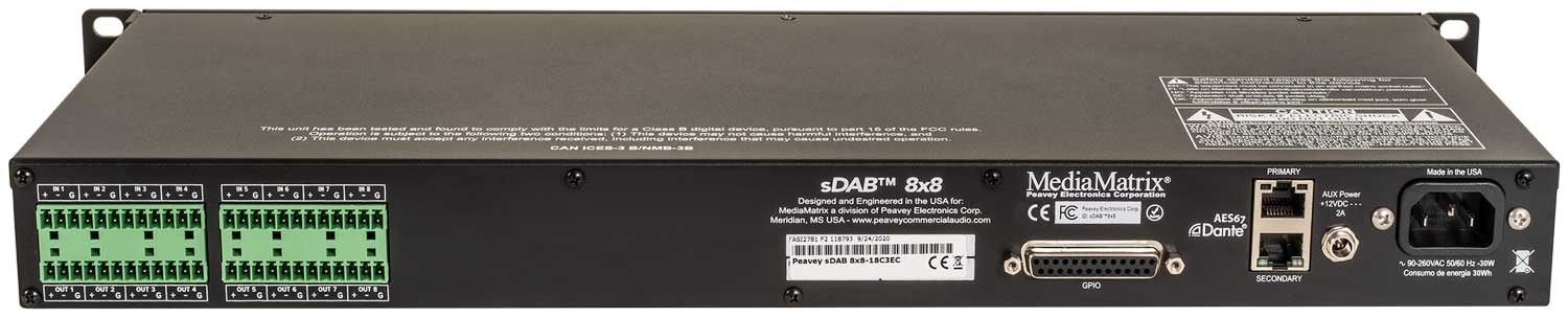 Peavey MediaMatrix sDAB 8x8