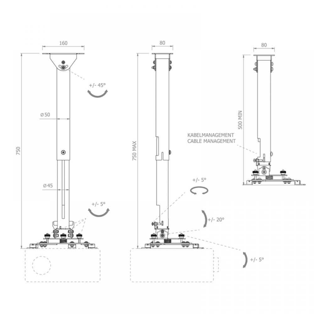 t&mMount PU-DH II 750